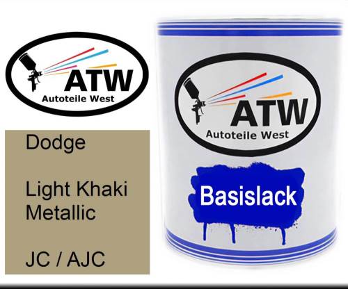 Dodge, Light Khaki Metallic, JC / AJC: 1L Lackdose, von ATW Autoteile West.